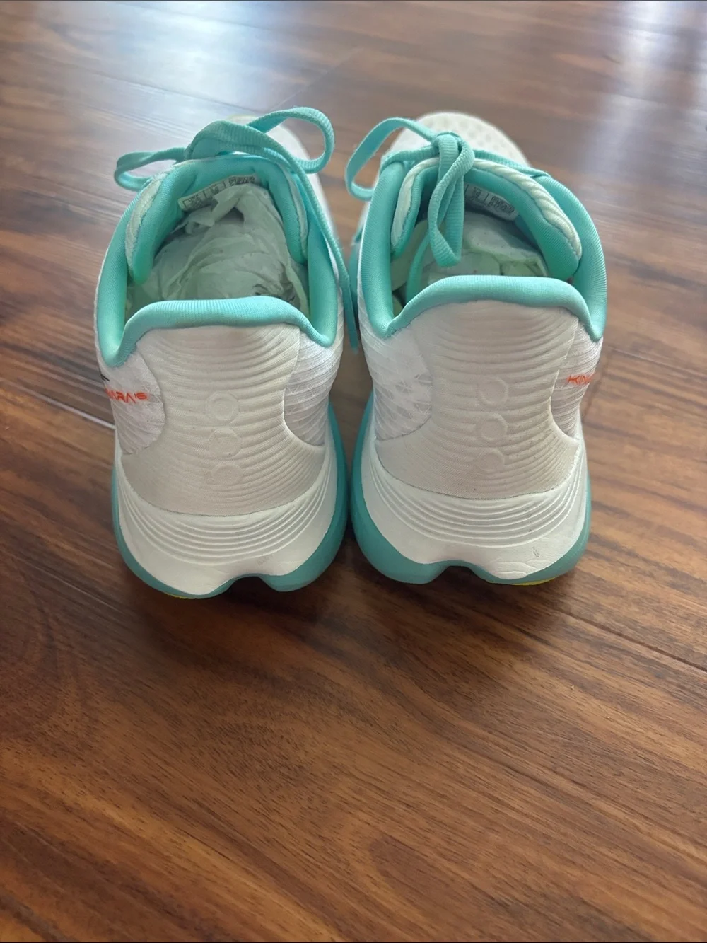 Saucony Women's Athletic Shoes in White, Aqua & Neon Yellow